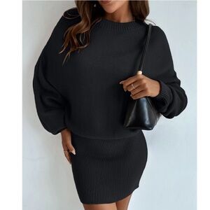 Black sweater dress